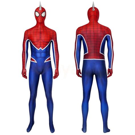 Spider Man Costumes Spider-Man PS4 Punk Suit Cosplay Costumes