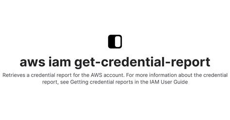 Aws Iam Get Credential Report Fig