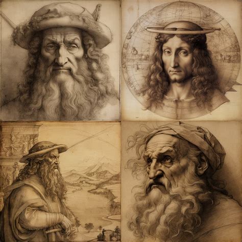 Leonardo Da Vinci Midjourney style | Andrei Kovalev's Midlibrary 2.0