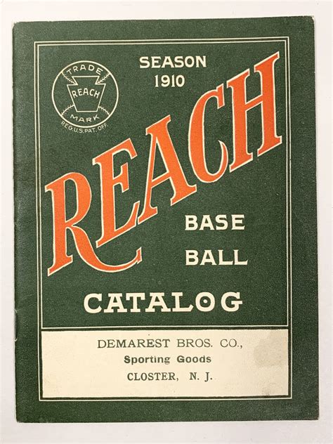 Reach Base Ball Catalog Season 1910: Fine Original wraps (1909) First