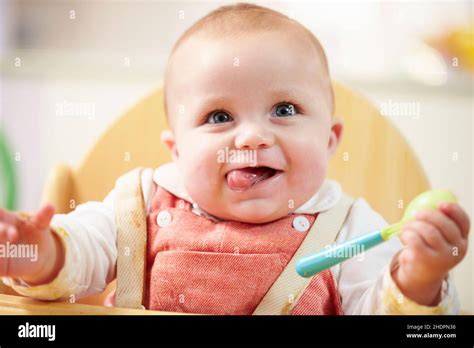 Baby Eating Babe Babies Human Babies Eat Stock Photo Alamy