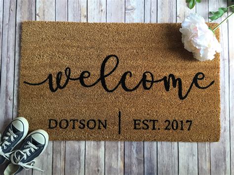 Customized Doormats And Home Decor By Emmiloudesignco On Etsy Door