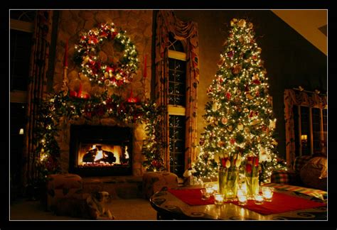 Christmas Fireplace Backgrounds Wallpaper Cave