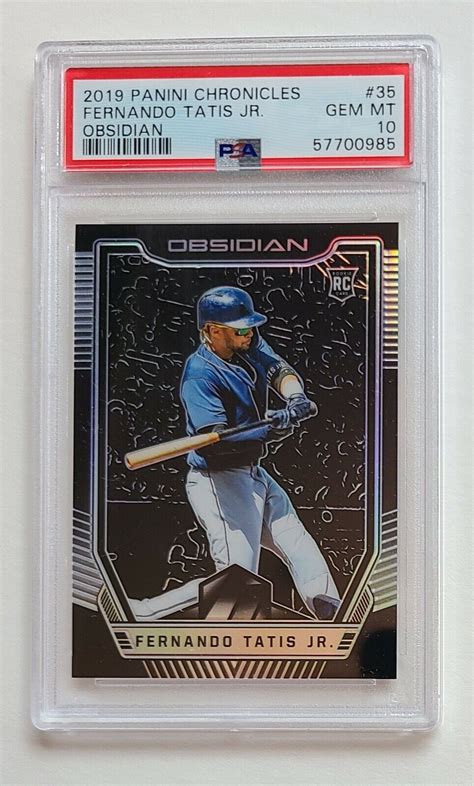 Rare Fernando Tatis Jr Panini Chronicles Obsidian Rc Rookie