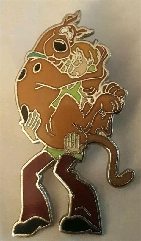 Vintage Hanna Barbera Scooby Doo And Shaggy Enamel Lapel Pin 2040035931