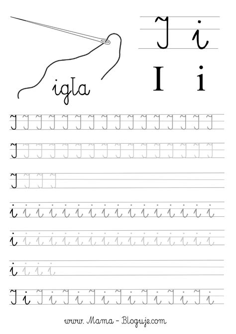 Pisanie Literek Po Ladach Literki G L Cursive Writing Practice