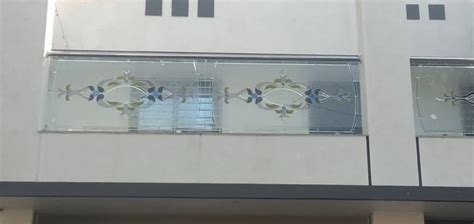 Toughened Glass Printed Balcony Railing For Home And Office At Rs