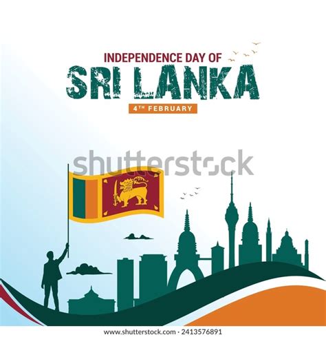 Sri Lankan Independence Day Sri Lanka Stock Vector Royalty Free