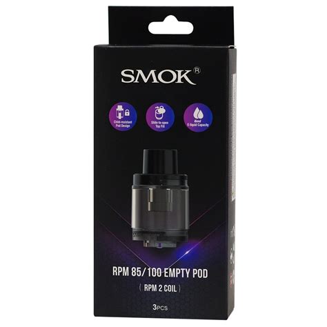 Smok Rpm 85 100 Cartridge Empty Pod 6ml For Rpm2 Coils [ แท้ ] หัวพอดเปล่า Rpm85 And Rpm100 ใช้