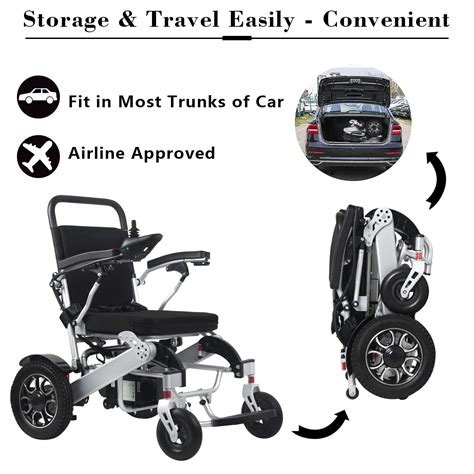 WISGING 2021 Lightweight Fold Foldable Portable Electric Wheelchair