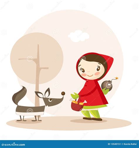 Little Red Riding Hood Funny Cartoon Stock Image - Image: 13540151