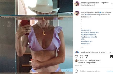 Ana Paula Padr O Ostenta Cinturinha Fina Em Foto De Biqu Ni