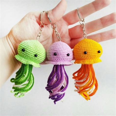 Crochet Jellyfish Pattern Keychain Artofit