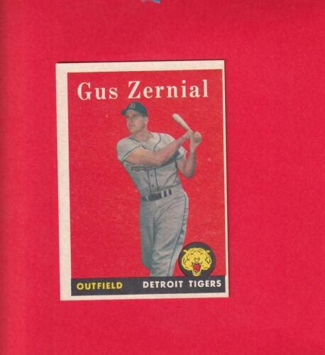 Topps Gus Zernial Uer Ex Excellent Detroit Tigers Lot