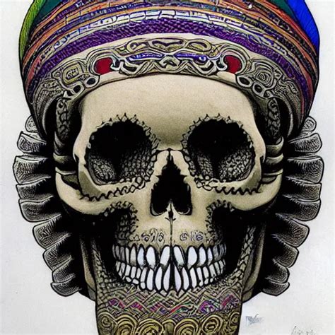 Tibetan Skull By Moebius Stable Diffusion