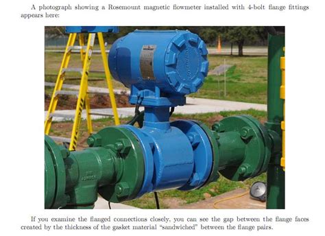 Industrial Instrumentation Rosemount Magnetic Flowmeter Installed With