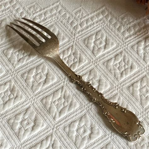 Antique 1896 Sterling Silver Fork In Fancy Pattern One Etsy