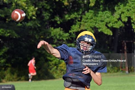 Averill Park Football Quarterback Ryan Long During Practice On News