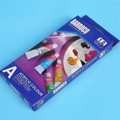 Juego de acuarelas acrílicas profesionales Set de 12 colores y 6 ML