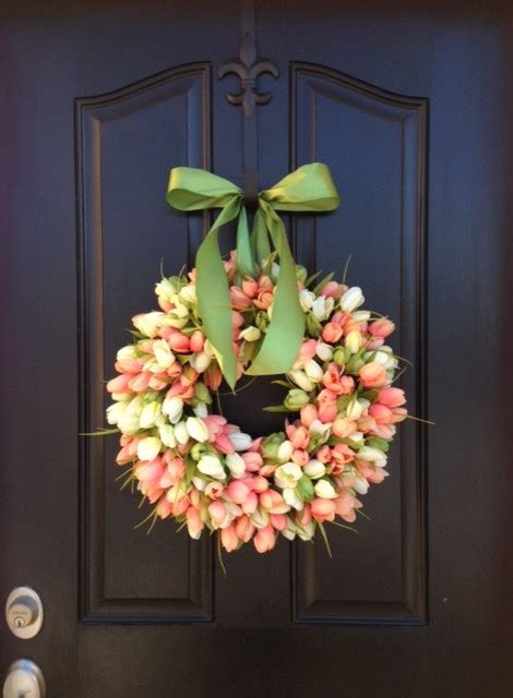 Tulips Front Door Wreath Door By Two Inspire You Contemporary