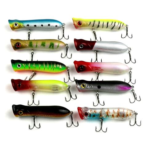 Buy Hengjia Pcs Hard Popper Fishing Lures Bass Baits Hard Lures Cm