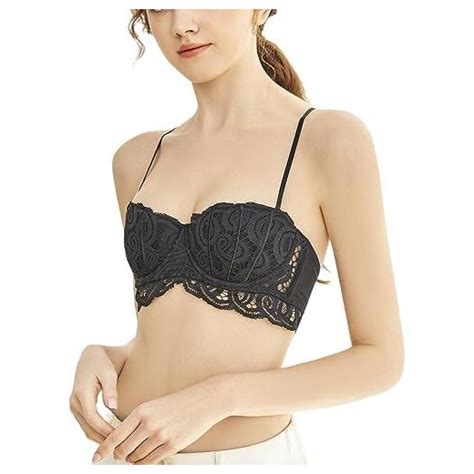 Kontvom Donne Push Up Balconette Bra Sexy Cup Pizzo Half Cup Bra