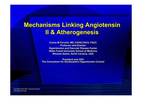 PDF Mechanisms Linking Angiotensin II Atherogenesis