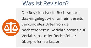 ᐅ Revision Rechtsmittel wegen Verfahrens und Rechtsfehlern