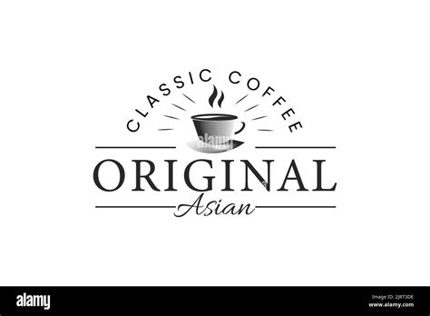 A Classic Coffee Logo Template On A White Background Stock Vector Image