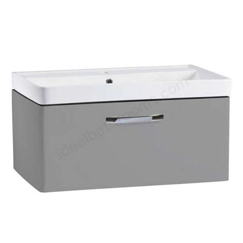 Tavistock Compass 600mm 2 Door Vanity Unit Gloss Light Grey Ideal Bathrooms