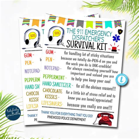 Dispatcher Survival Kit Printable Template