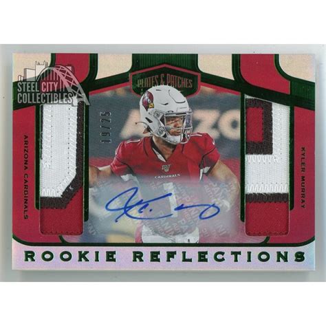 Kyler Murray Panini Plates Patches Autograph Dual Rookie Patch