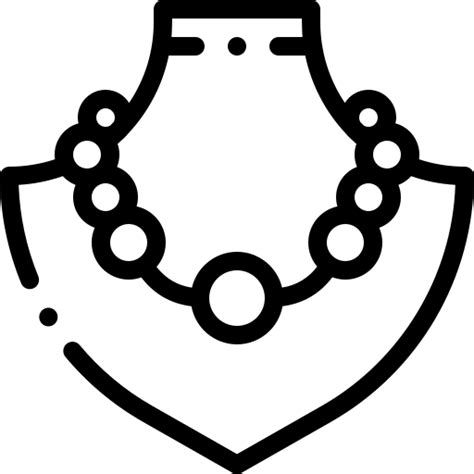 Necklace Detailed Rounded Lineal Icon