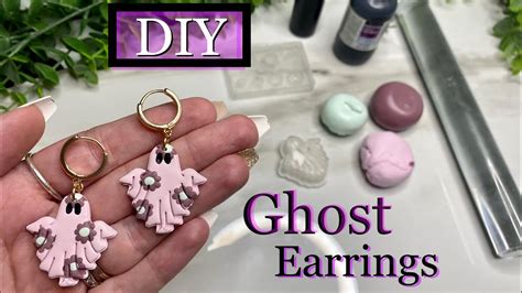 DIY Polymer Clay Halloween Earrings Cute Spooky Ghost YouTube