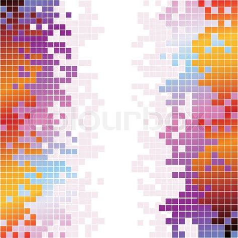 Abstract Colorful Pixels Digital Stock Vector Colourbox