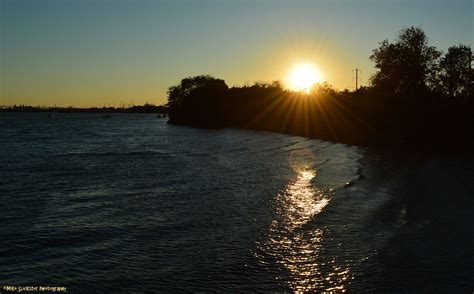 Sunset As Seen From The Wharf At Lardner S Point On The Delaware River In Tacony Sunset