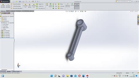 How To Design Connecting Rod In Solidworks Youtube