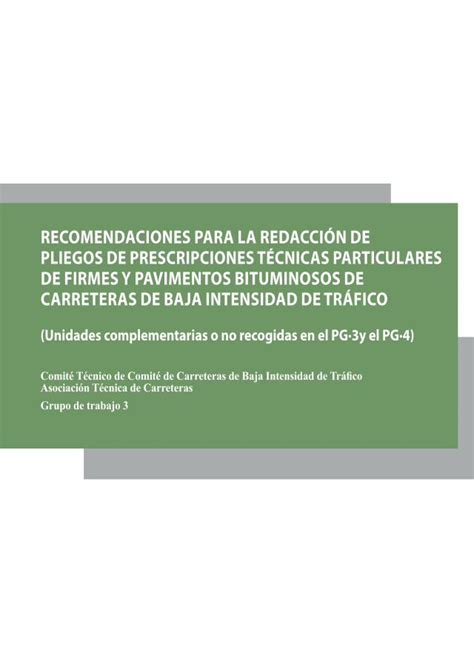 Pdf Recomendaciones Para La Redacci N De Pliegos De Normativa