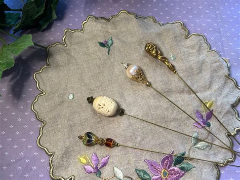 Beautiful And Elegant Antique Hat Pins Choice Of 4 Different Etsy