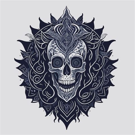 Premium Vector A Skull Head Vector Artwork For A Tshirt And Poster Design Illustration