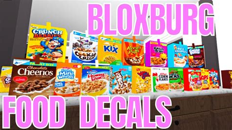 Cereal Bloxburg Food Decals Bloxburg Roleplay Nataya Mi Shel