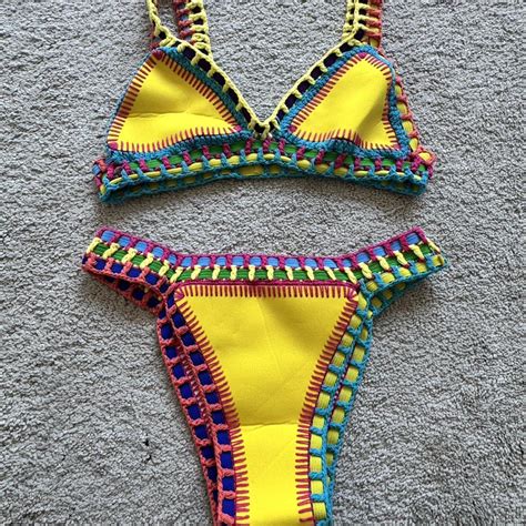 Yellow Bikini Set Beachyvibes Preppy Trendy Depop