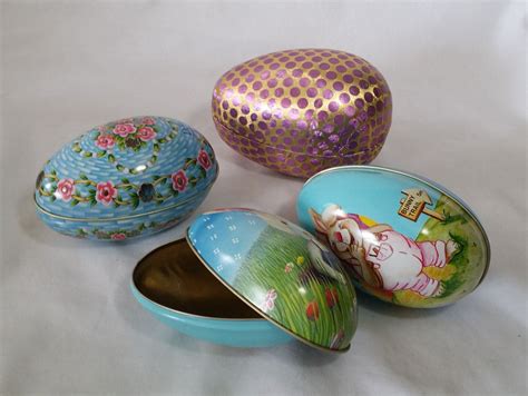 Vintage Decorated Metal Easter Eggs 1980s-90s Perfect for Easter Basket ...