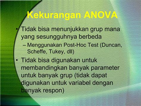 Anova Satu Arah One Way Anova Ppt