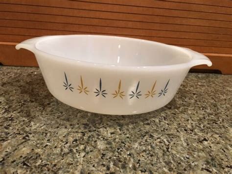 Vintage 1960s Anchor Hocking Fire King Ovenware Candle Glow 1 Qt 436 Usa Ebay