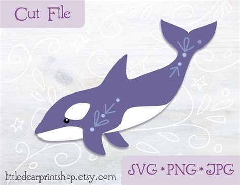 Svg Orca Whale Cut File For Cricut Silhouette Png Ocean Beach