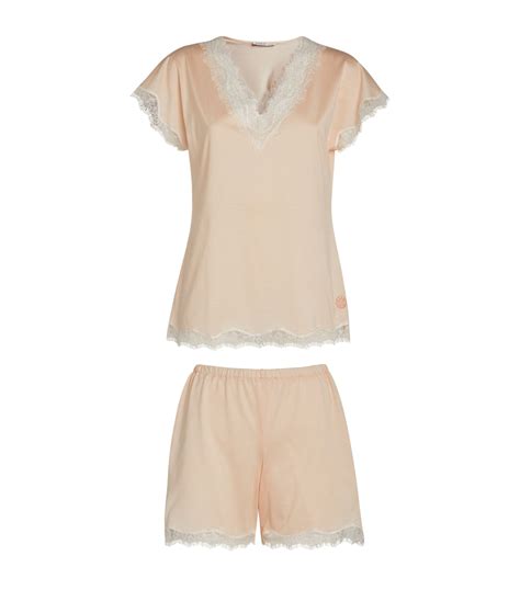 Louis Feraud Orange Short Sleeved Pyjama Set Harrods Uk