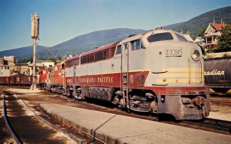 CP, Nelson, British Columbia, 1973 Canadian Pacific Railway freight train led by "C-Liner" locom ...