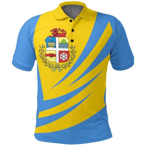 Aio Pride Aruba Polo Shirt Bincjou Coat Of Arms Aio Pride Polo