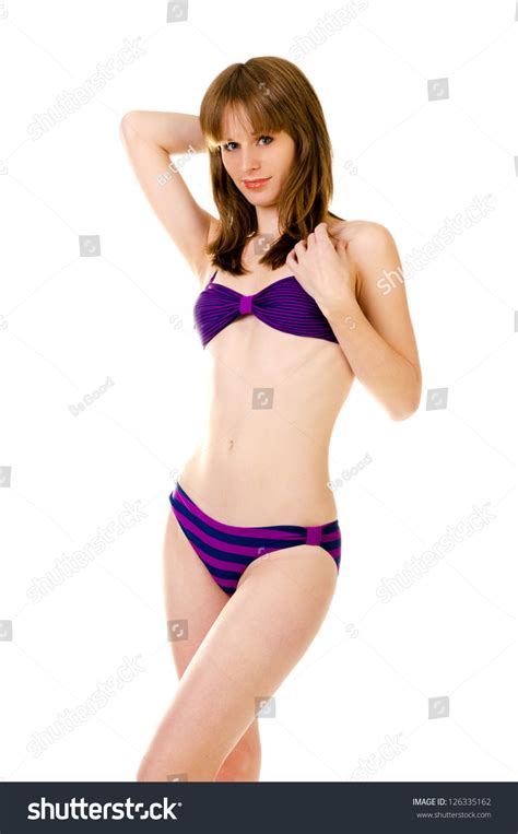 Woman Bikini Isolated On White Background Stock Photo Shutterstock